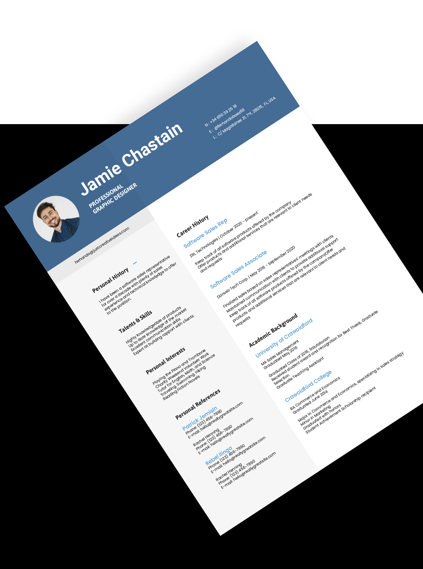 CV / RESUME minimalist resume modern cv Modern Resume professional cv resume clean Resume CV resume design resume indesign Resume Infographic