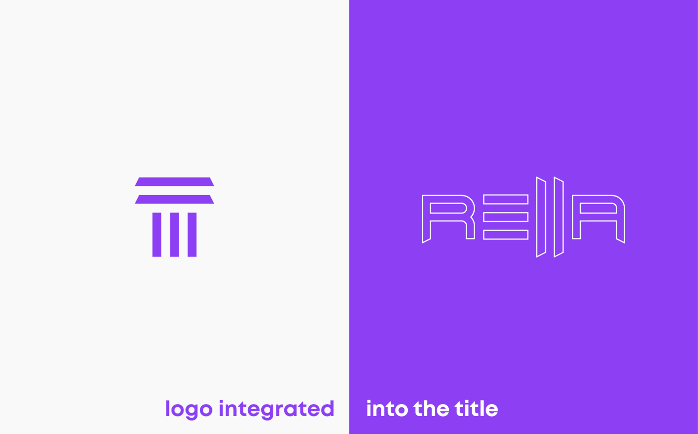 Animation. The idea of integrating a logo into brand naming.