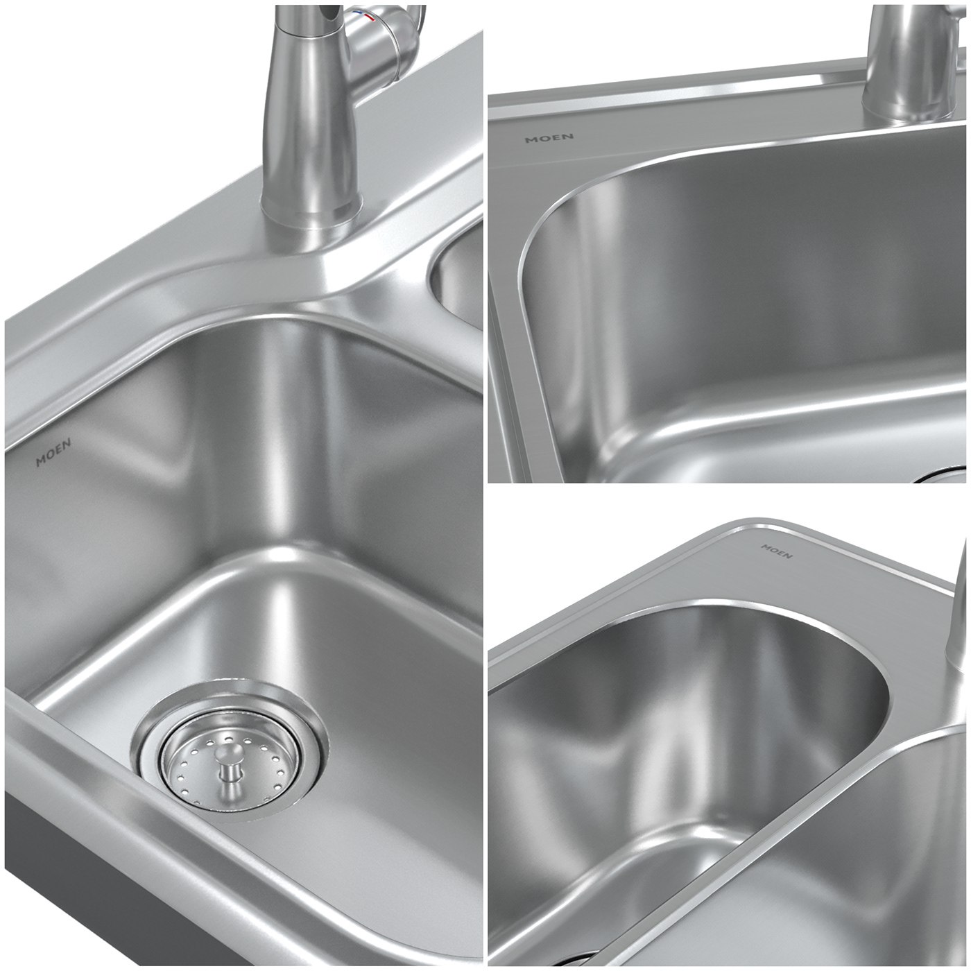 3dsmax corona Faucet moen Sink vray