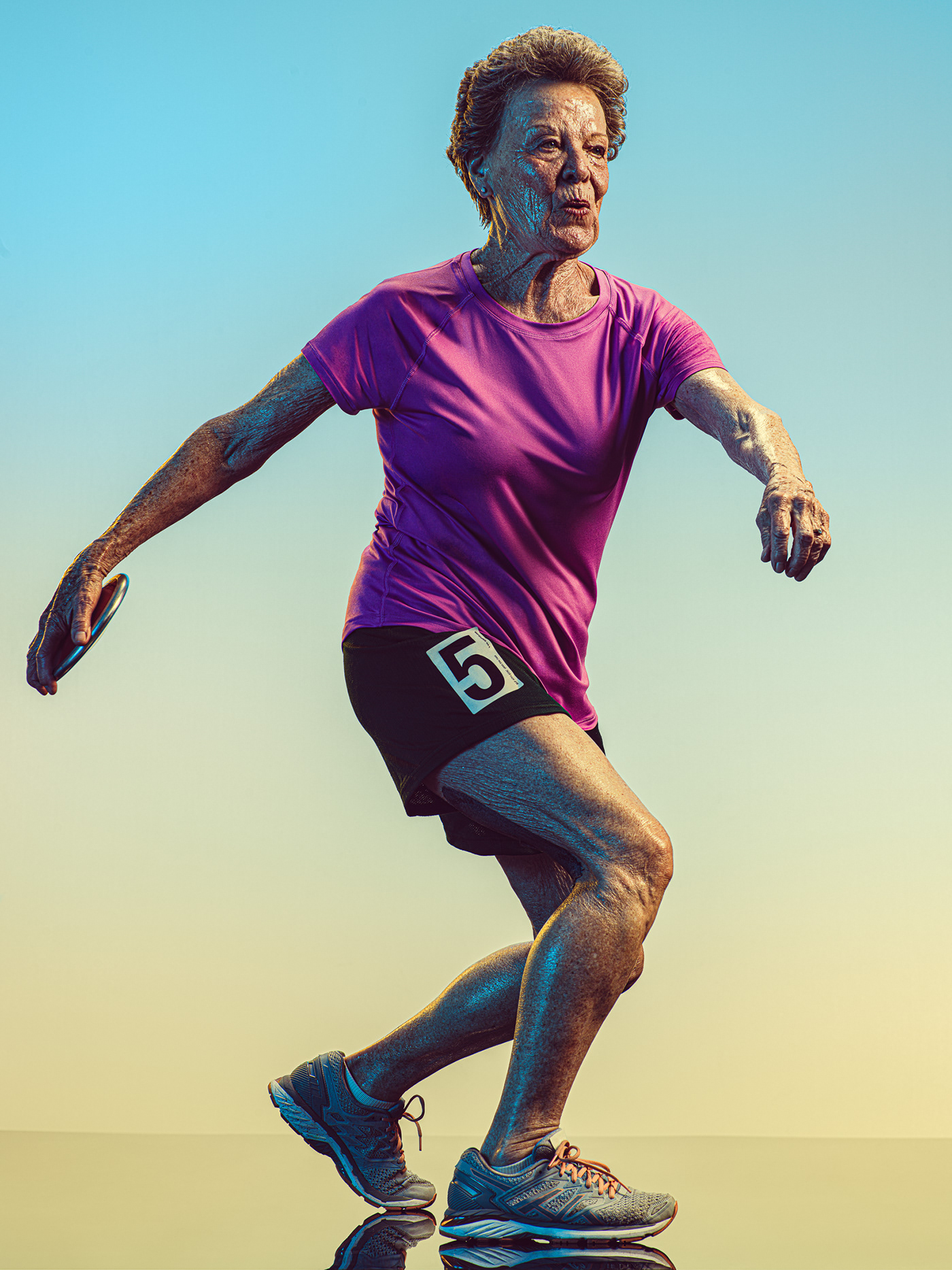 portraits portrait senior senior citizen athletes athlete olympic projection color gradient