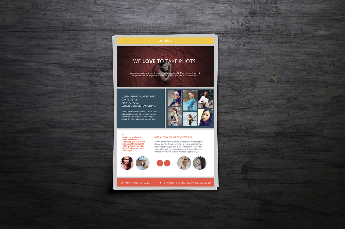 flyer poster business corporate photo free freebie download template photoshop psd high quality print ready