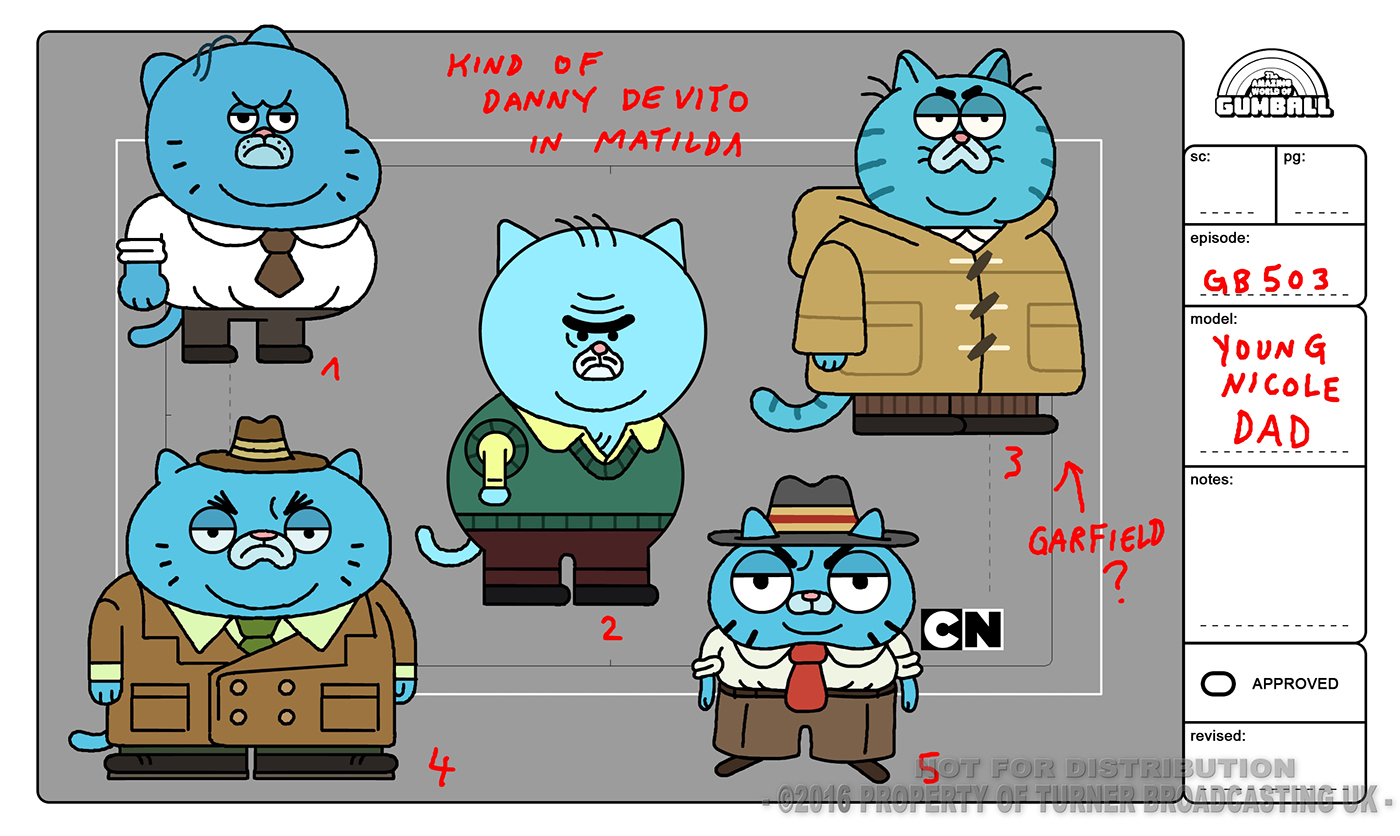 Character design  animation  cartoon network Gumball