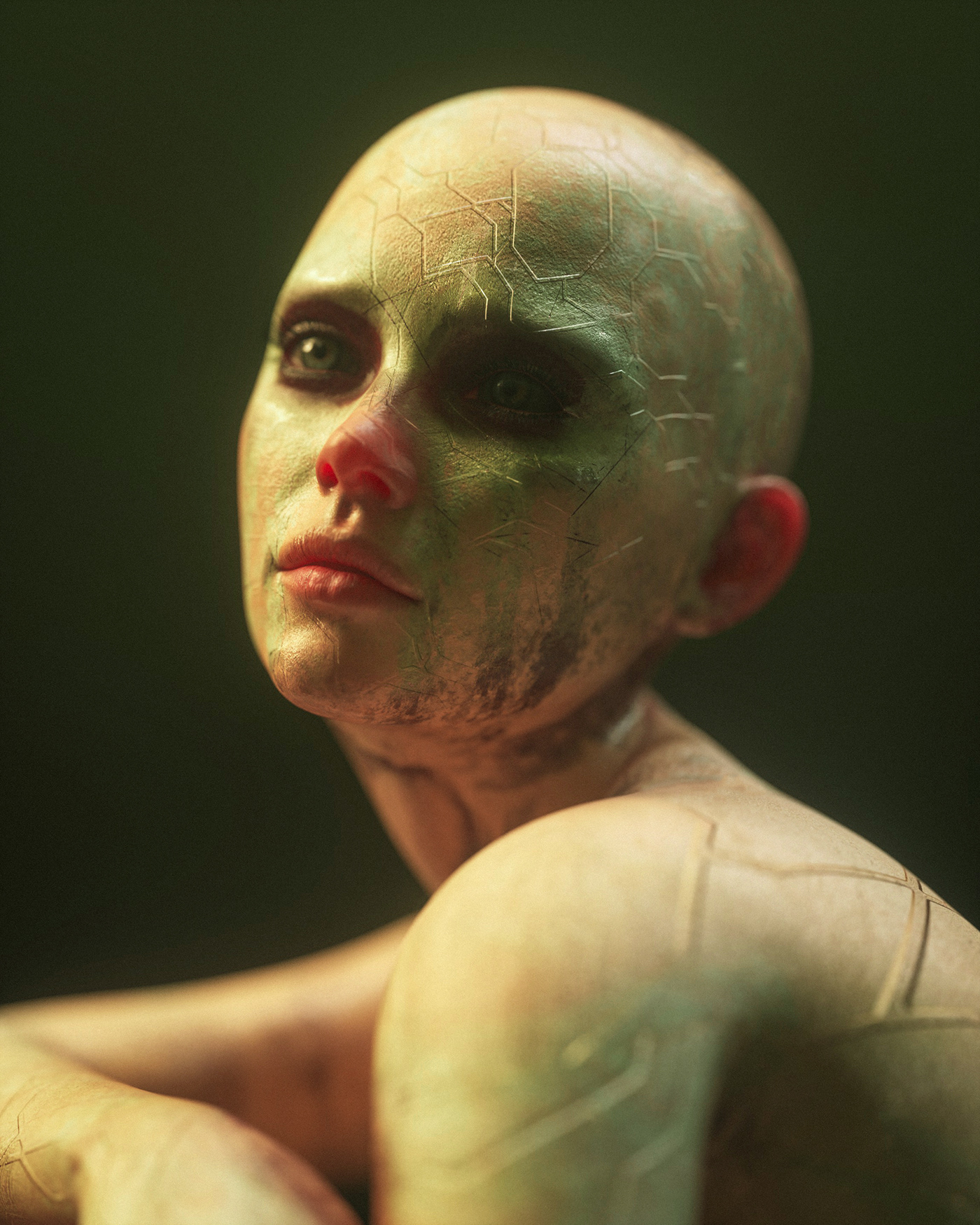 3D CGI Character design  cinema 4d Digital Art  human face octane Render Collection nft