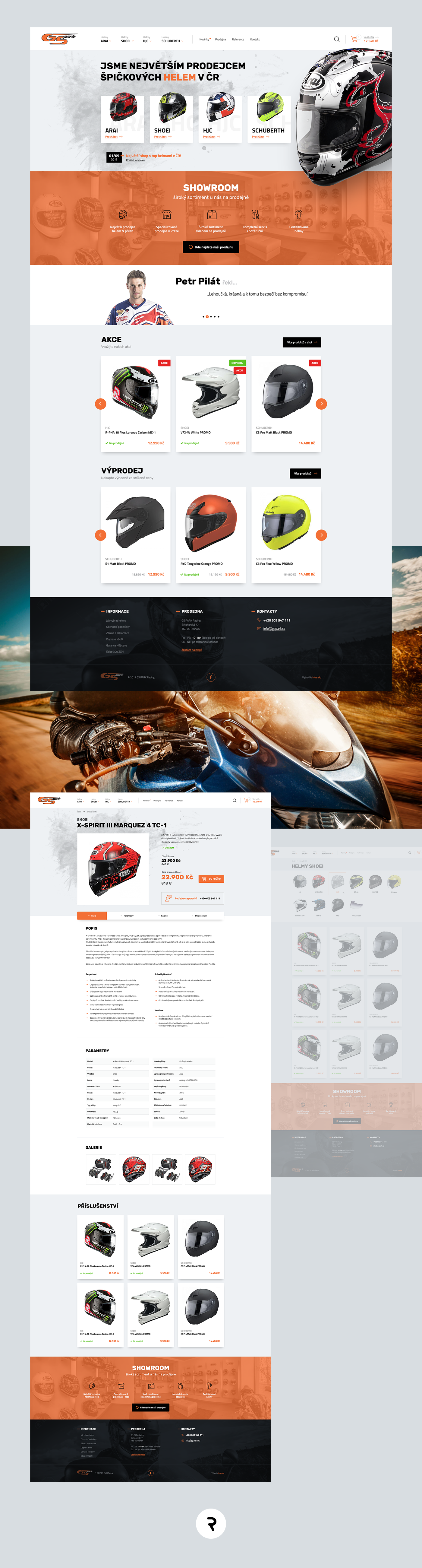 Webdesign Ecommerce eshop Helmet Bike moto