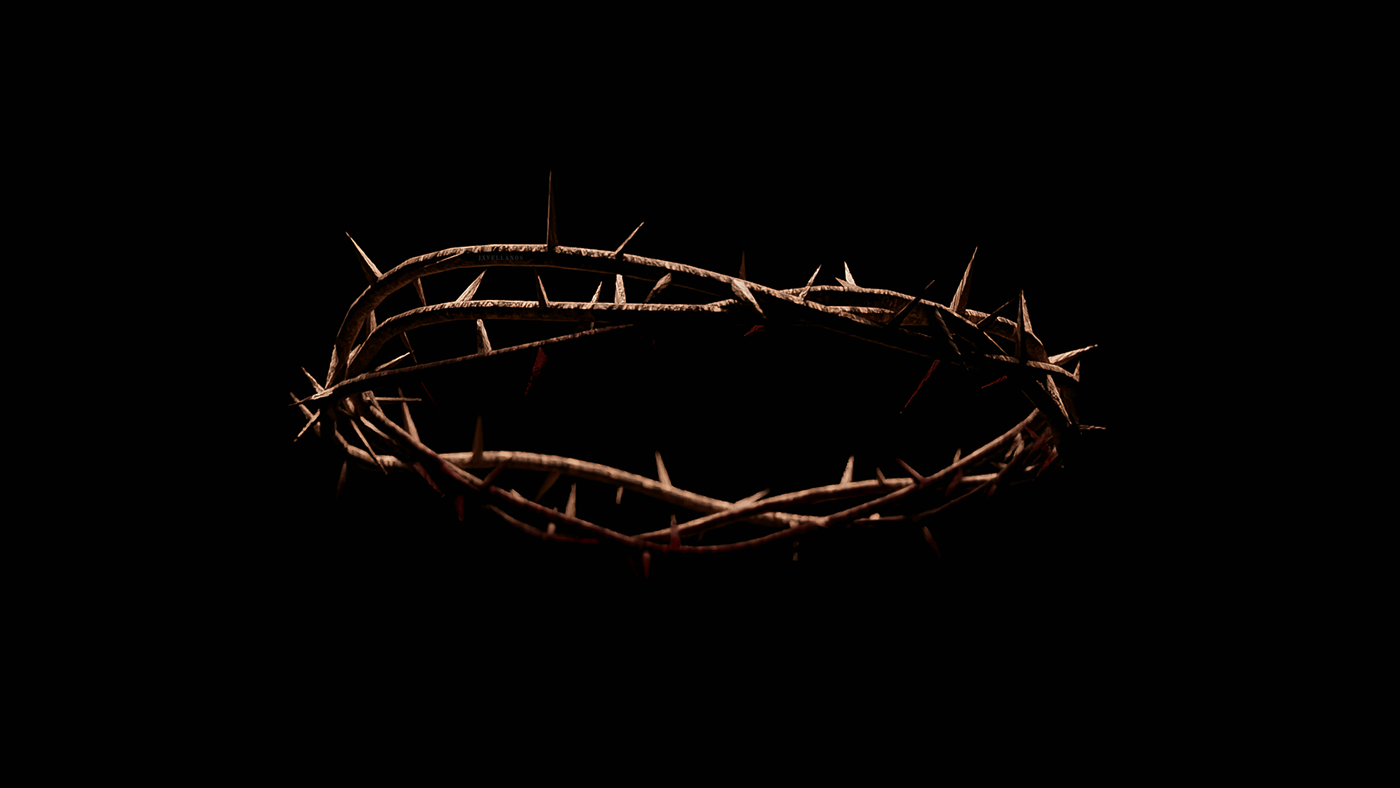 blender crown of thorns crucifixion jesus sorrowful
