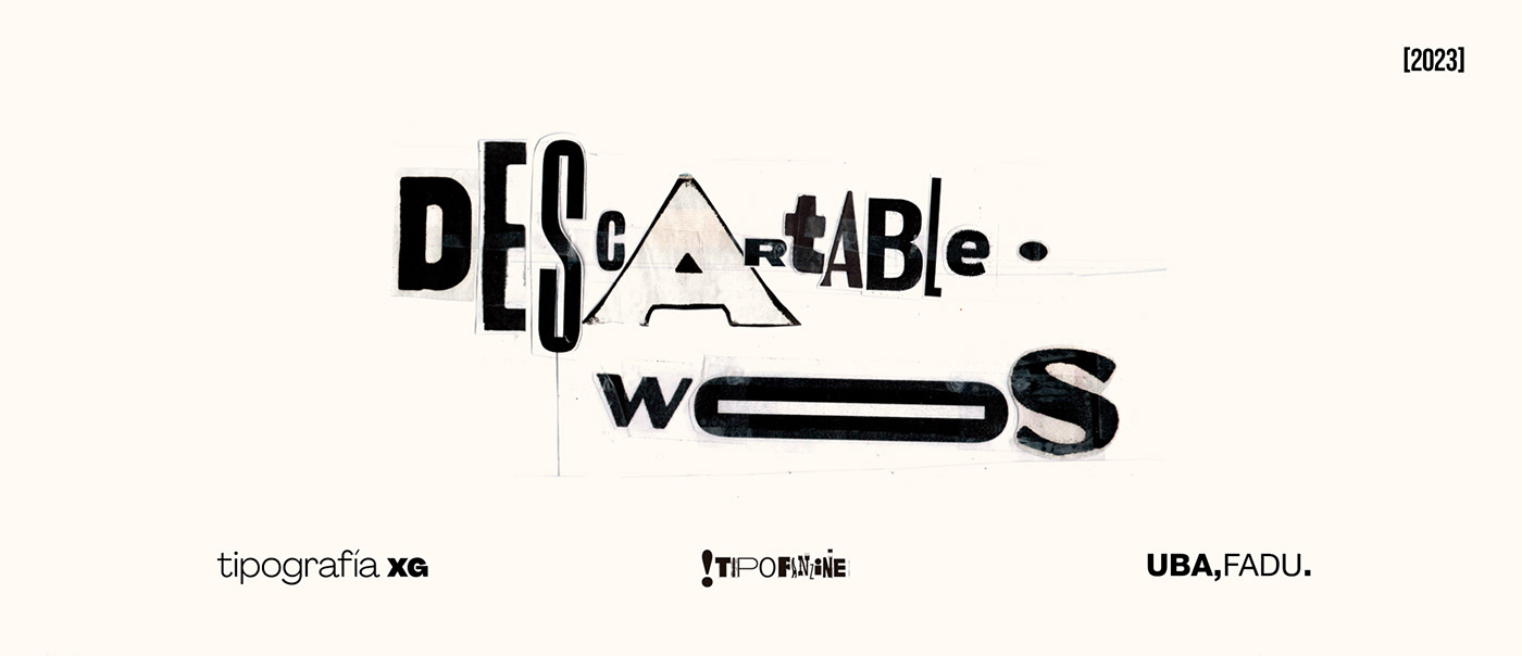 diseño gráfico tipografia collage fadu tipografia expresiva ex gonzalez xg Poster Design uba argentina
