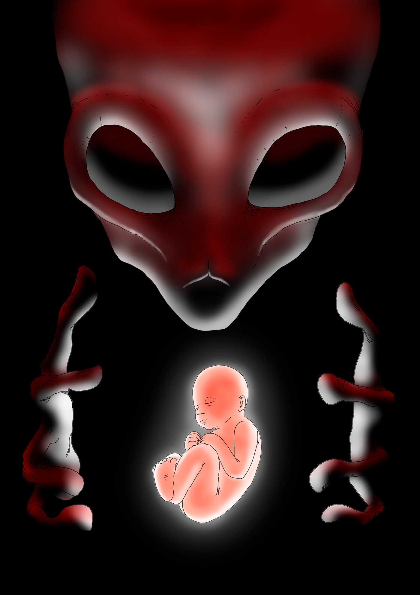 alien extraterrestrial Scifi concept art science fiction fantasy Digital Art  Character design  digital illustration арт