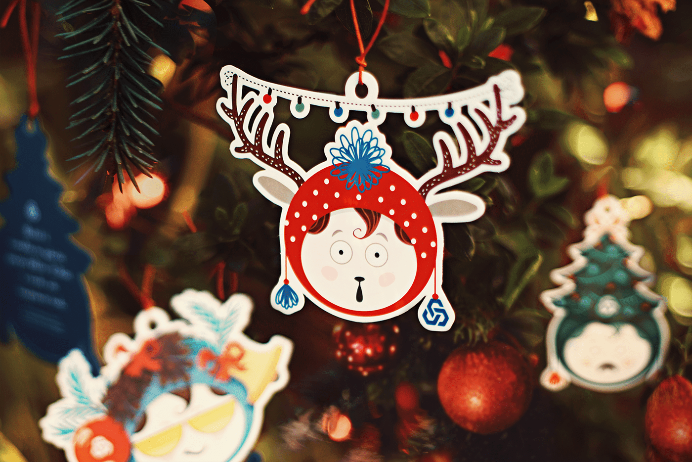 caixa geral de depósitos CGD Christmas cute Emoji Emoticon graphic design  ILLUSTRATION 