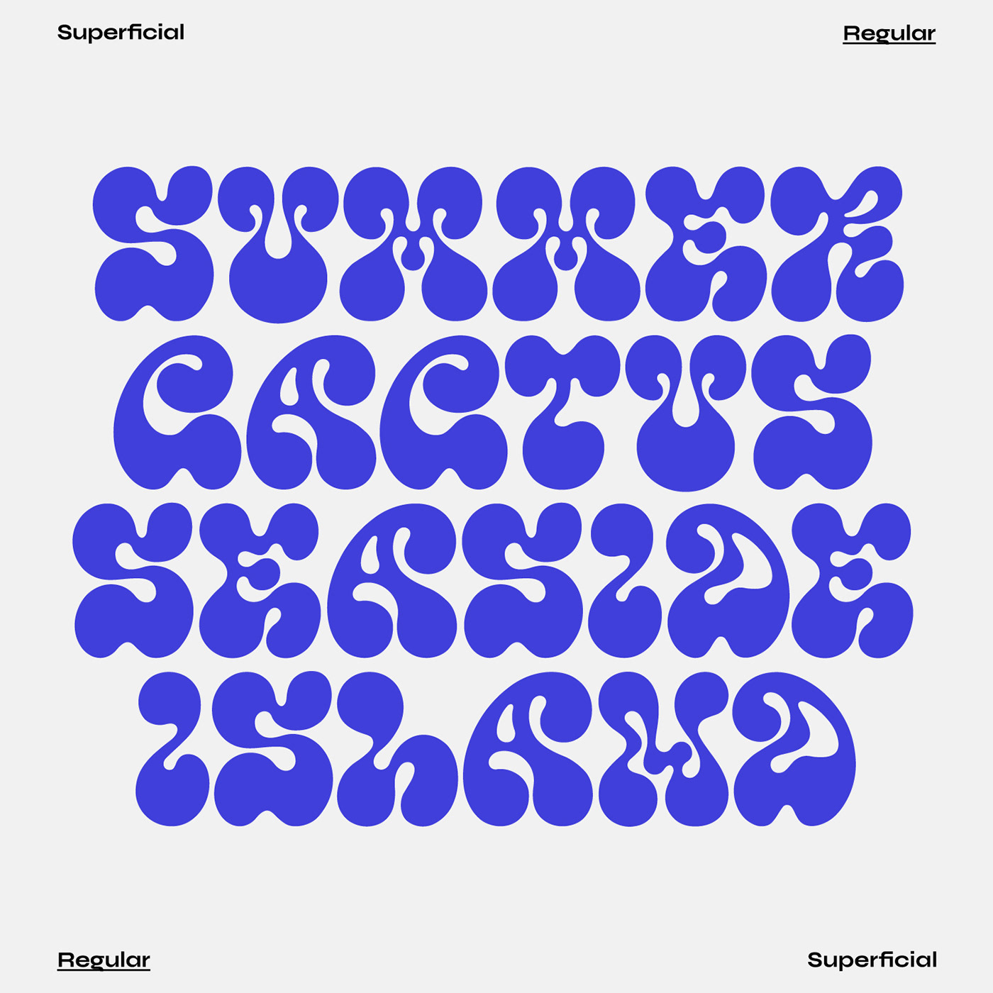 type Typeface type design font typography   lettering type foundry Experimental Typography superficial superficial typeface