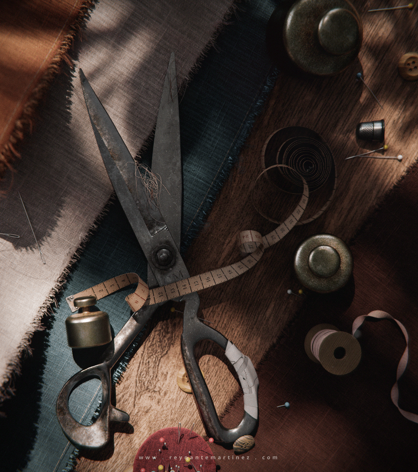 blender cycles fabric Interior photorealistic Render still life story
