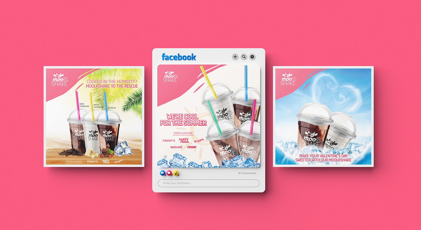 milkshake drink ice design brand identity Social media post Advertising  marketing   Socialmedia Brand Design