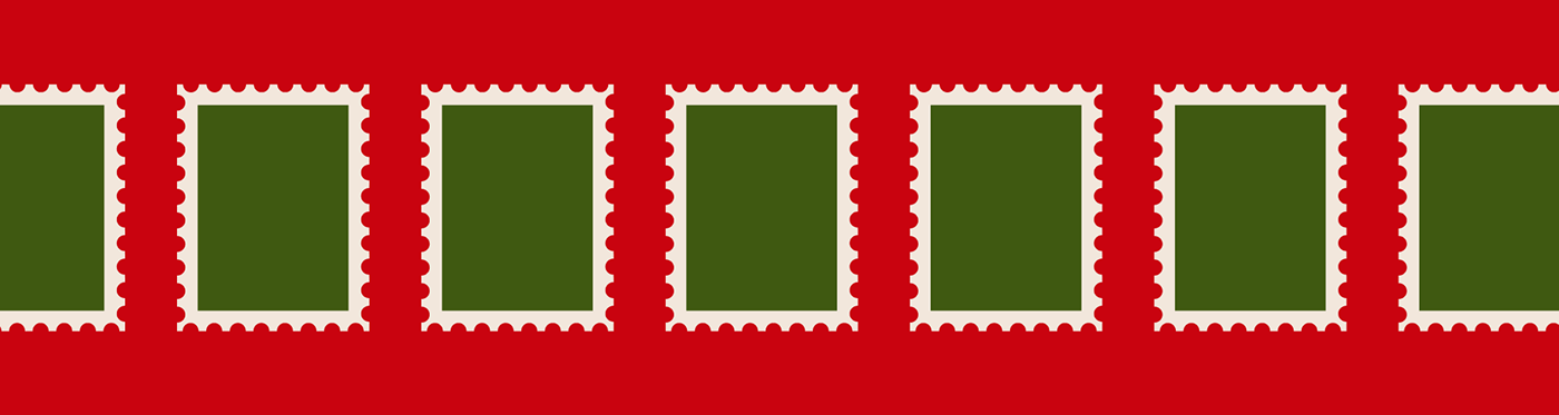 Pattern de timbre sur fond rouge