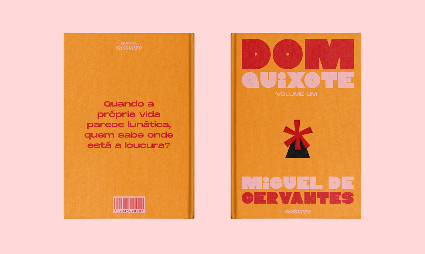 book cervantes cover design editorial don quixote editorial editorial design  Livro quixote typography  