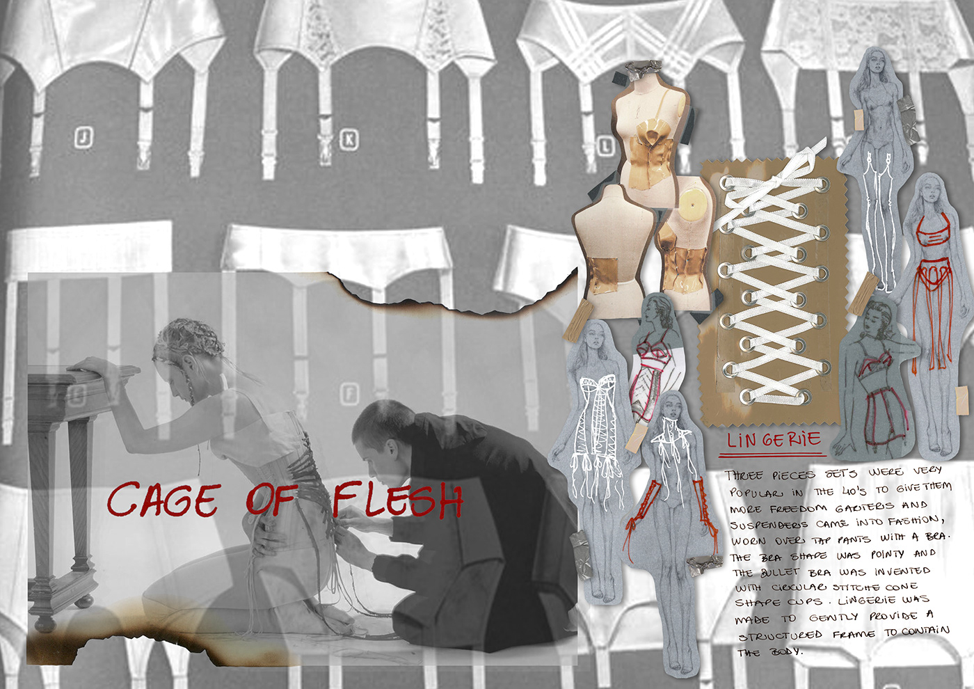 collage Collection concept Fashion  fashion design ILLUSTRATION  Marangoni moodboard portfolio Procreate