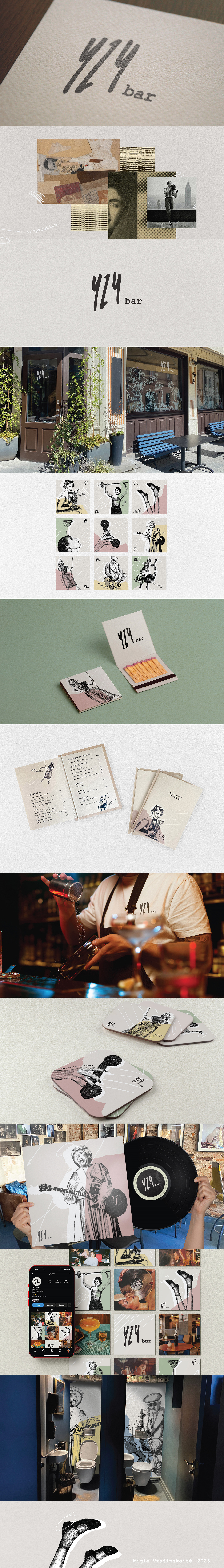 Rebrand Bar Design bar branding menu design Menu Card merchandise bar menu illustration Coasters graphic design 
