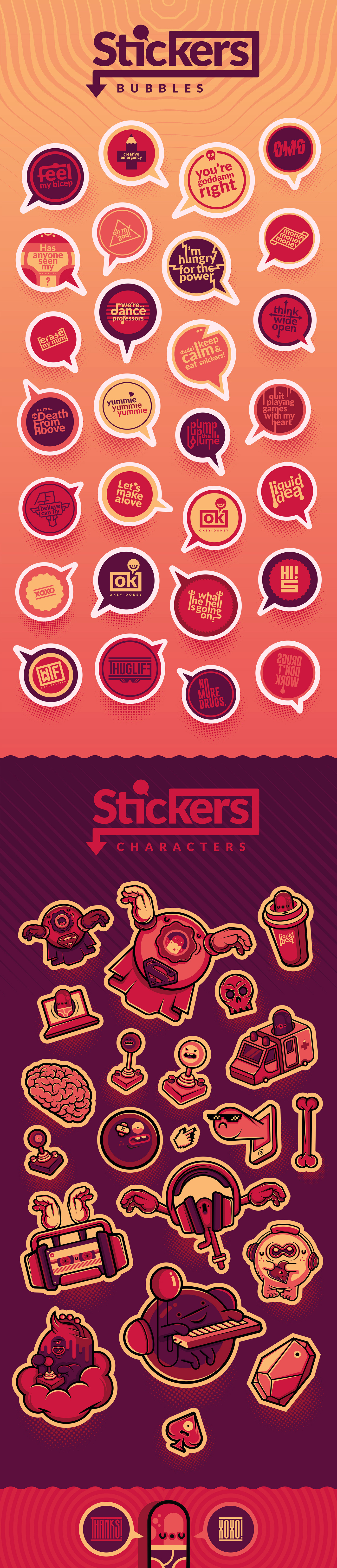 Character music monster funny comic pattern bubbles vector color Illustrator