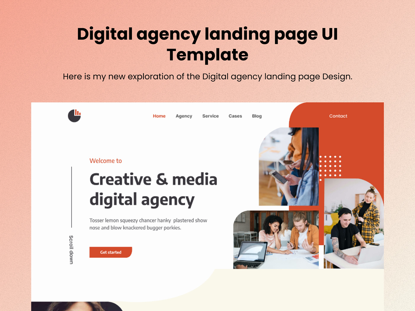 Figma landing page ui design UI/UX user interface Web Design  Website creative digital agency marketing  
