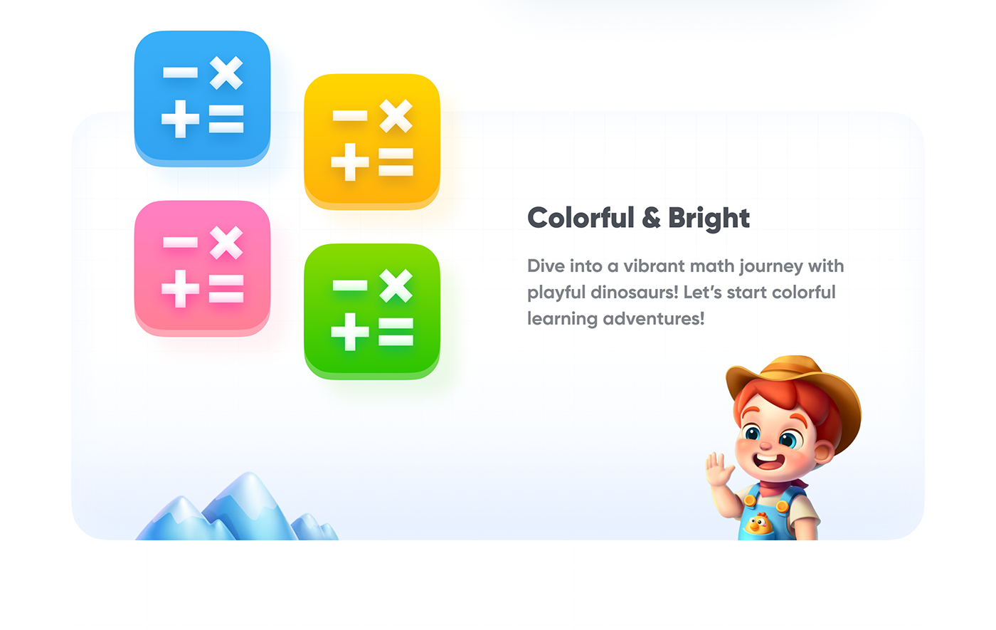 UI/UX ui design kids app design colorful maths Education UI Figma