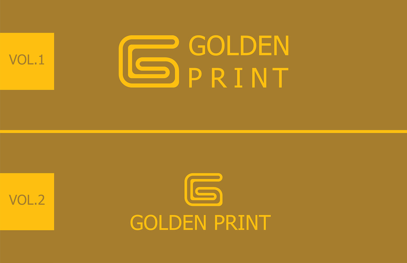 logo gold Printing branding 