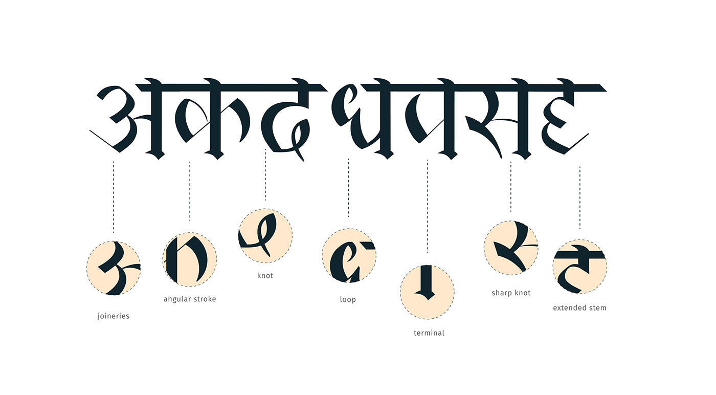 typography   Calligraphy   font devanagari Typeface old english gothic font typeofindia Aakriti indictype