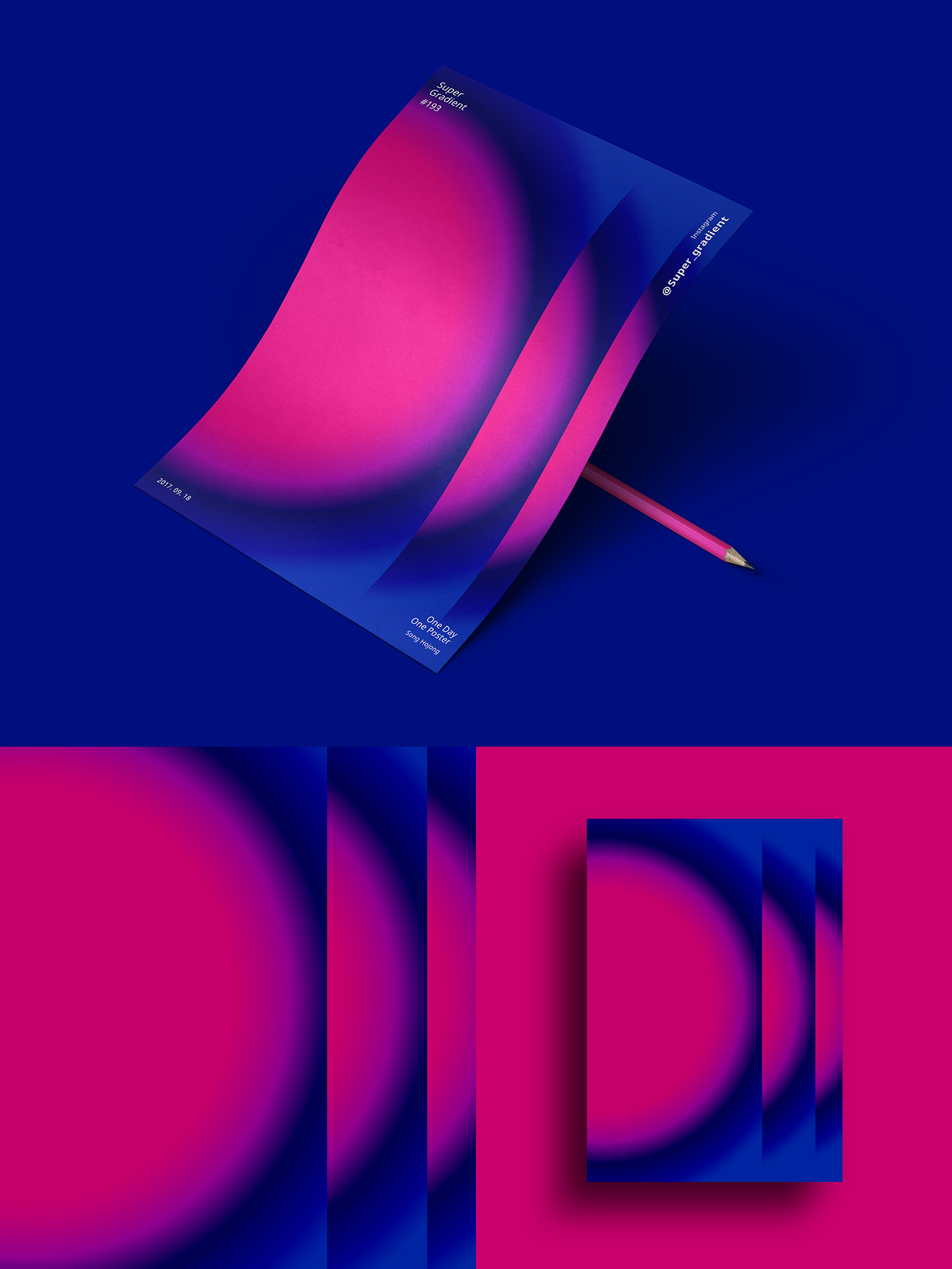 gradient geometric abstract poster daily graphic super