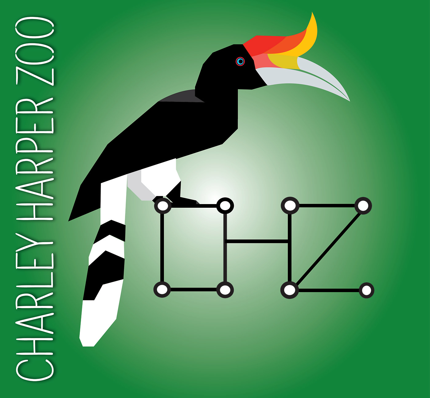fanart hornbill zoo animals birds Charley Harper wildlife Nature Travel zoos