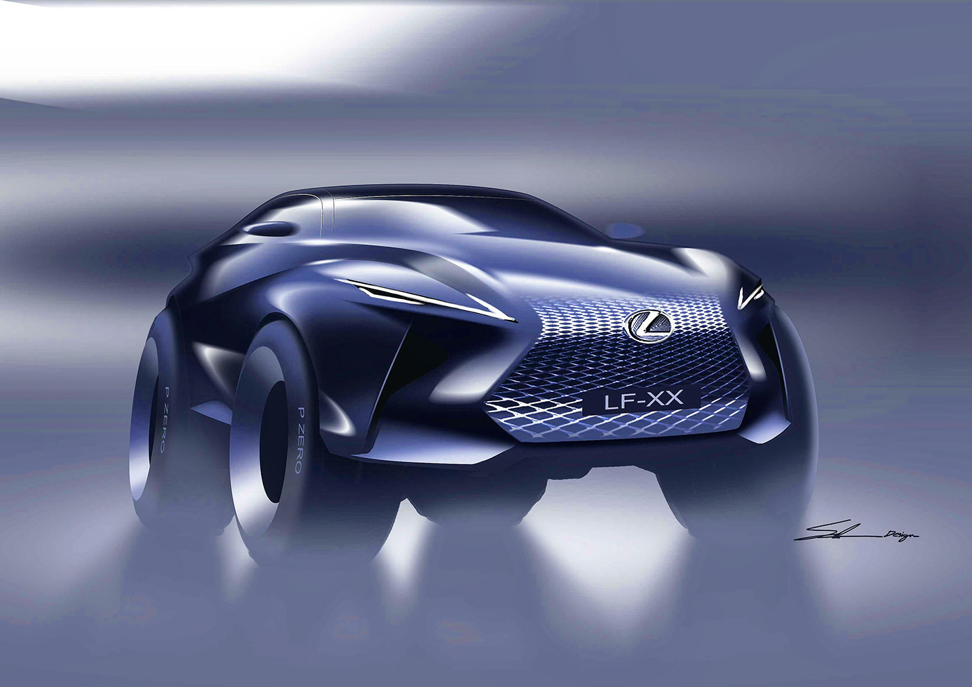 Lexus LF-A (2011) Blueprints Vector Drawing Sketch toyota