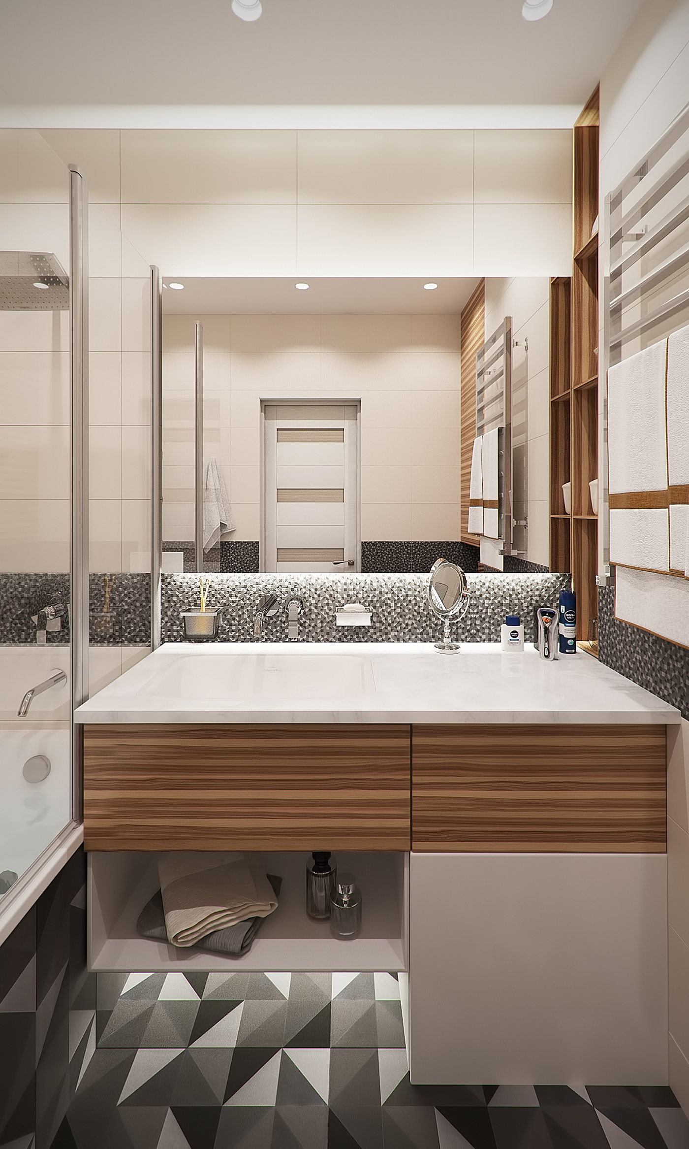 design toilet Scandinavian style 3ds max corona render  modeling Vizualization