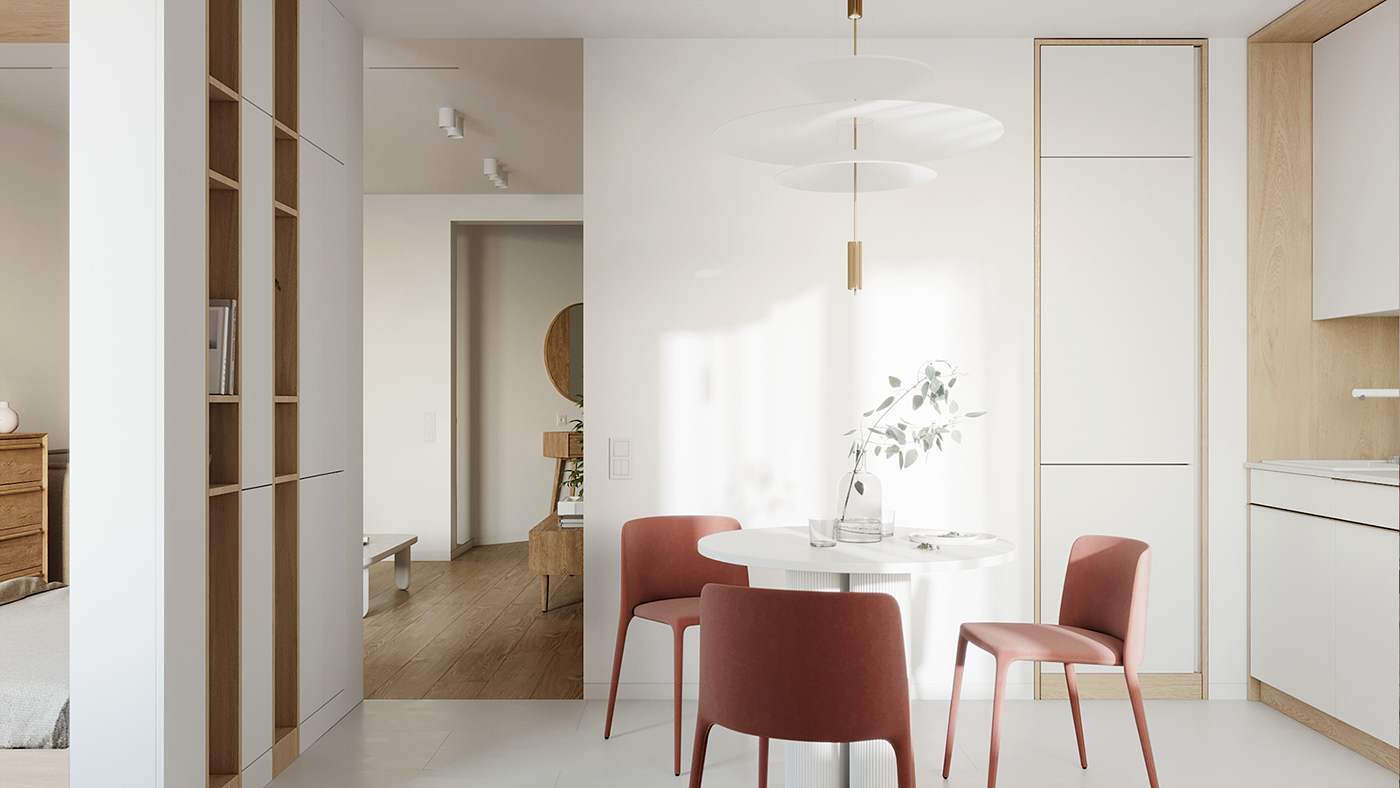 designer Interior interior design  minimal Minimalism modern Modern Design Saint-Petersburg small apartment spb