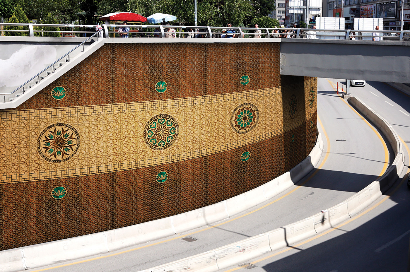 motif ankara tasarım seramik Mockup duvar osmanlı selcuklu köprü sincan