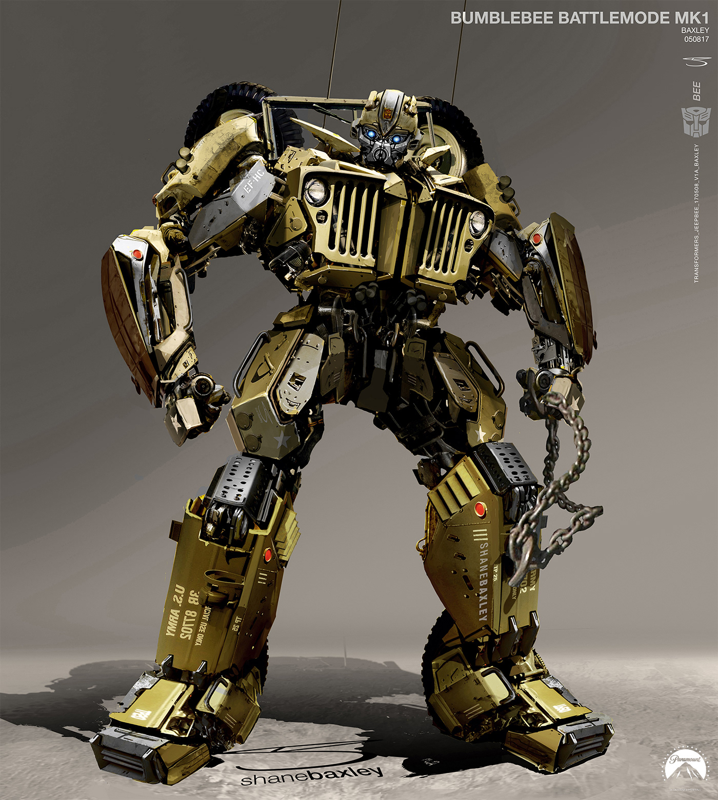 Bumblebee Transformers concept art robots shane baxley