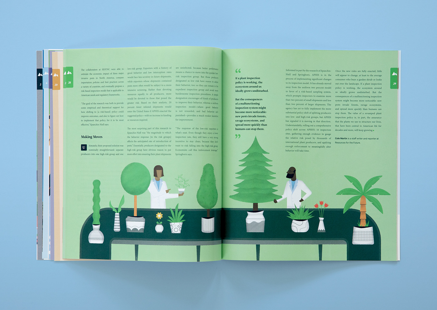 conservation editorial environment infographic magazine Nature print redesign research science