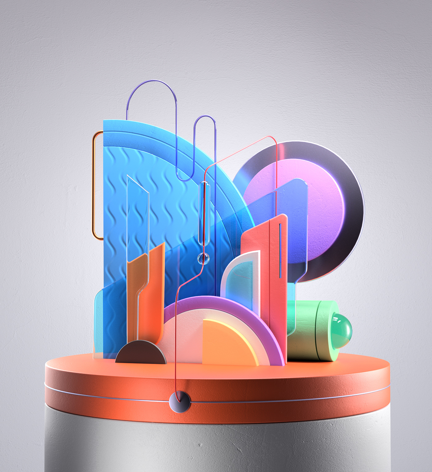 3D abstract c4d CGI cinema4d colors dreams oniric Render shapes