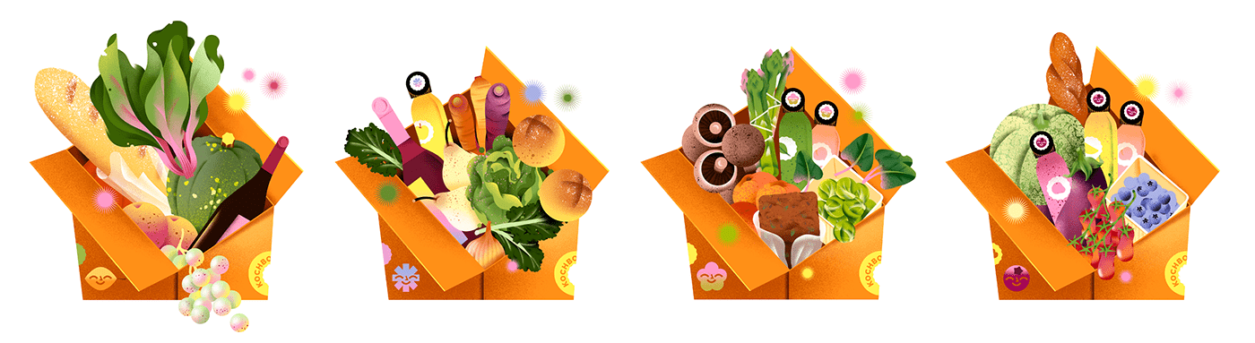 cook cooking delivery farm Food  food illustration Fruit juice seasons vegetables