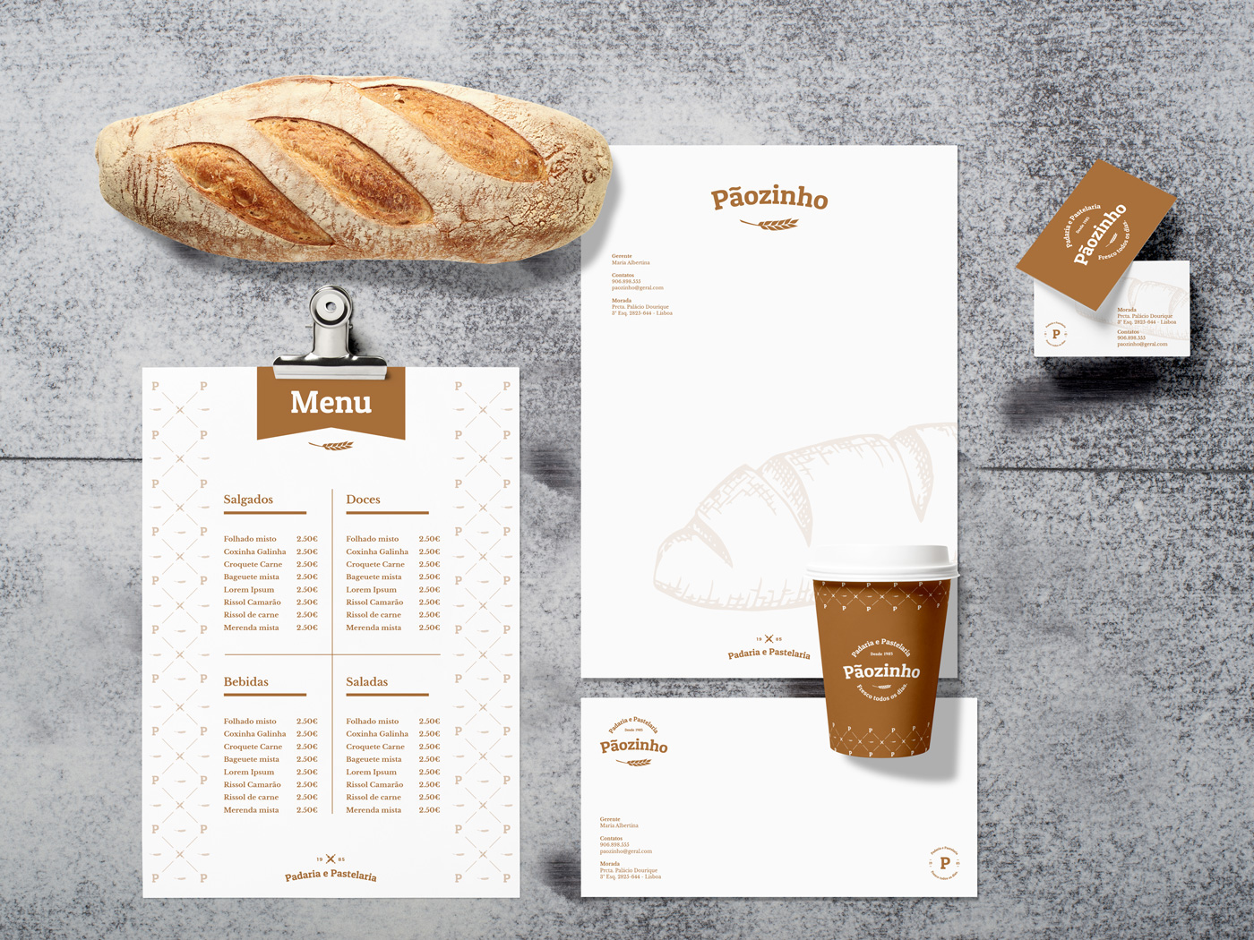 branding  logo bakery pãozinho brand Logotype visual identity graphic design  pedro almeida