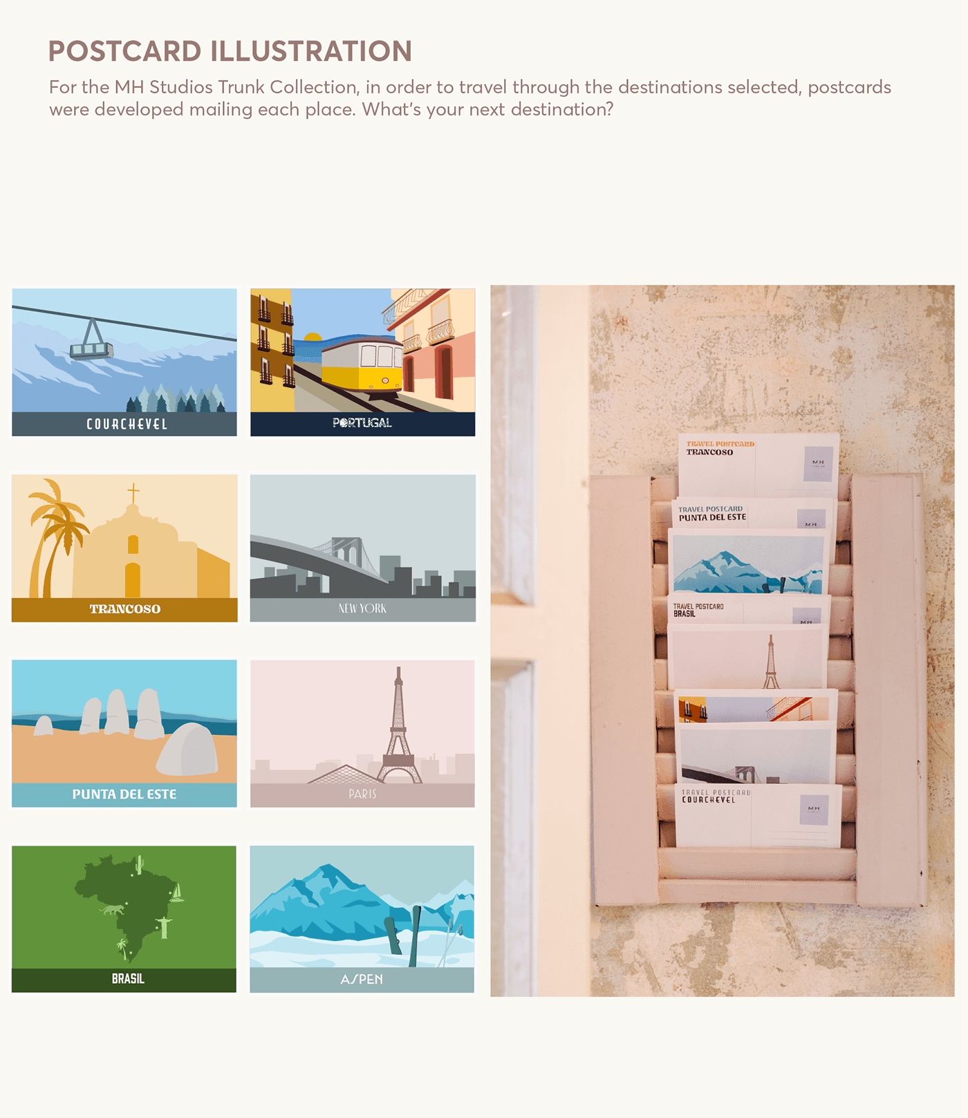 postcard design print Graphic Designer adobe illustrator