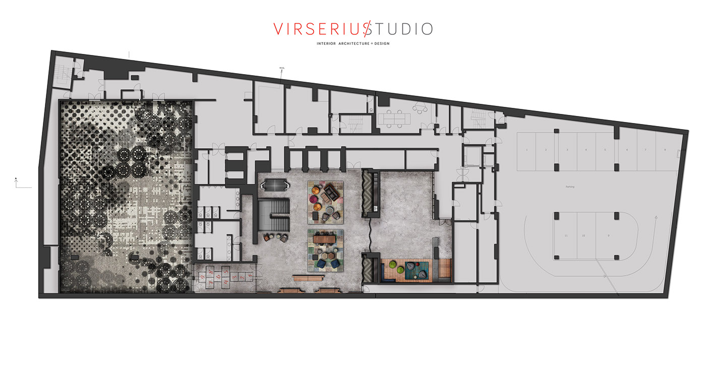 virserius Interior bloom hotel event space design Hospitality
