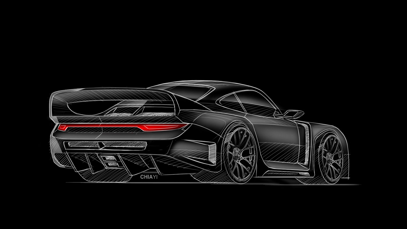 porshce Racing automotive   concept rendering cardesign