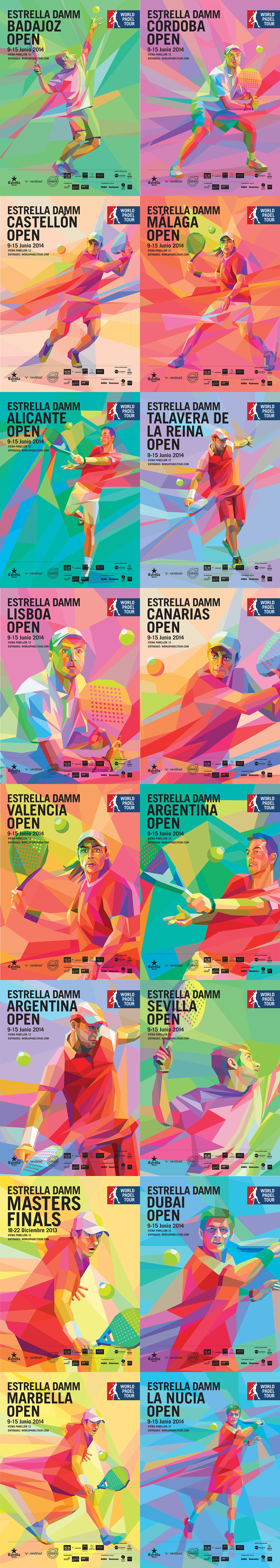Padel sports racquet sport tennis colorful neofuturistic NeoCubism gestalt arts computer graphics Graphic designs