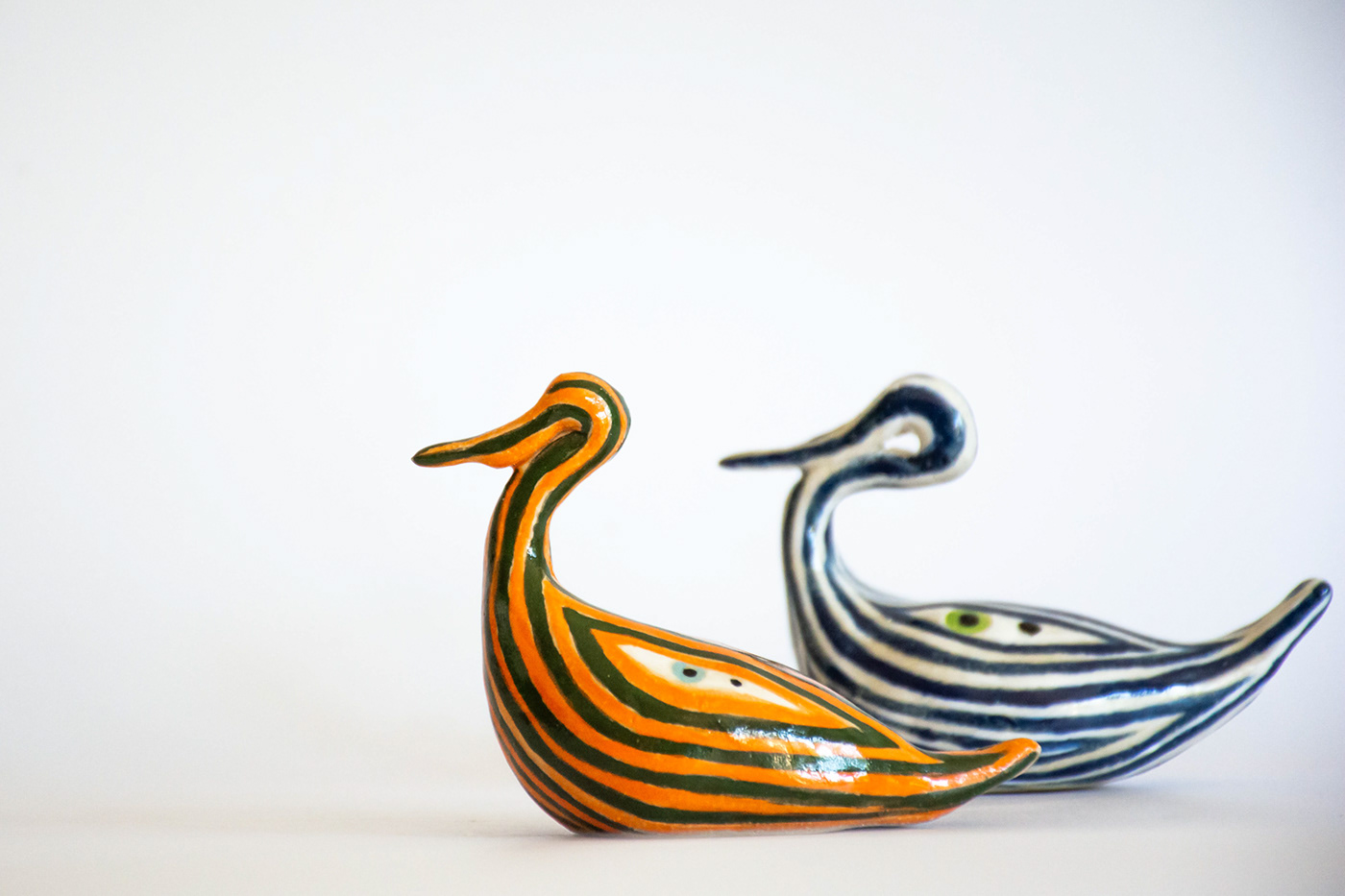 abstract animals ceramic colorful contemporary art figures modern olivia weiss sculpture stoneware