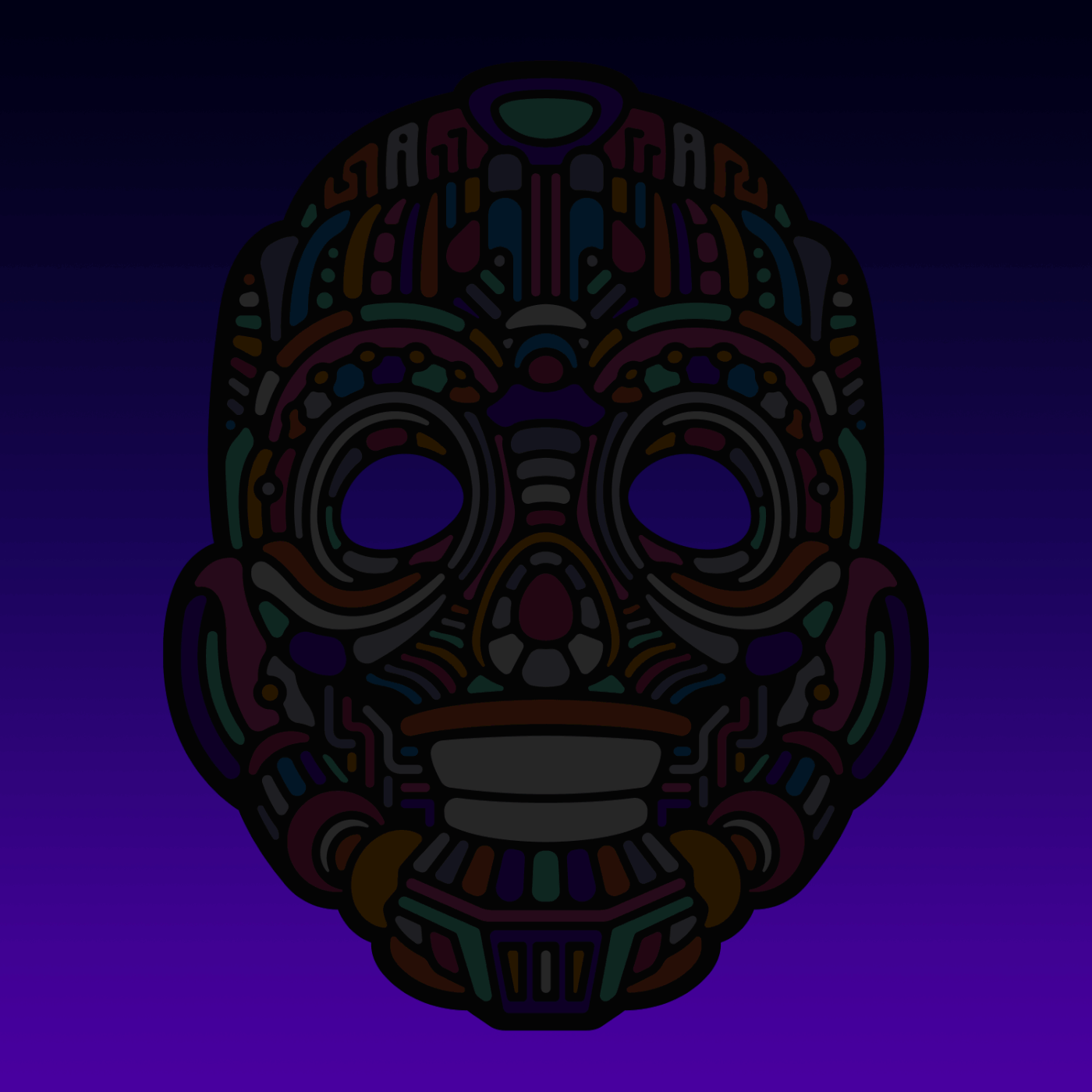 ufho Illustrator Kickstarter mask led music product