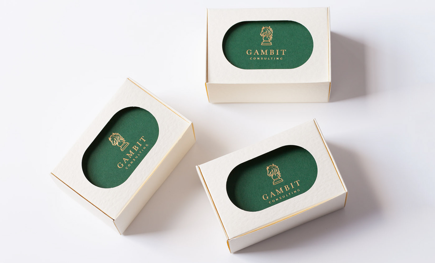 brand branding  gfsmith foil type letterpress Gambit green Victorian