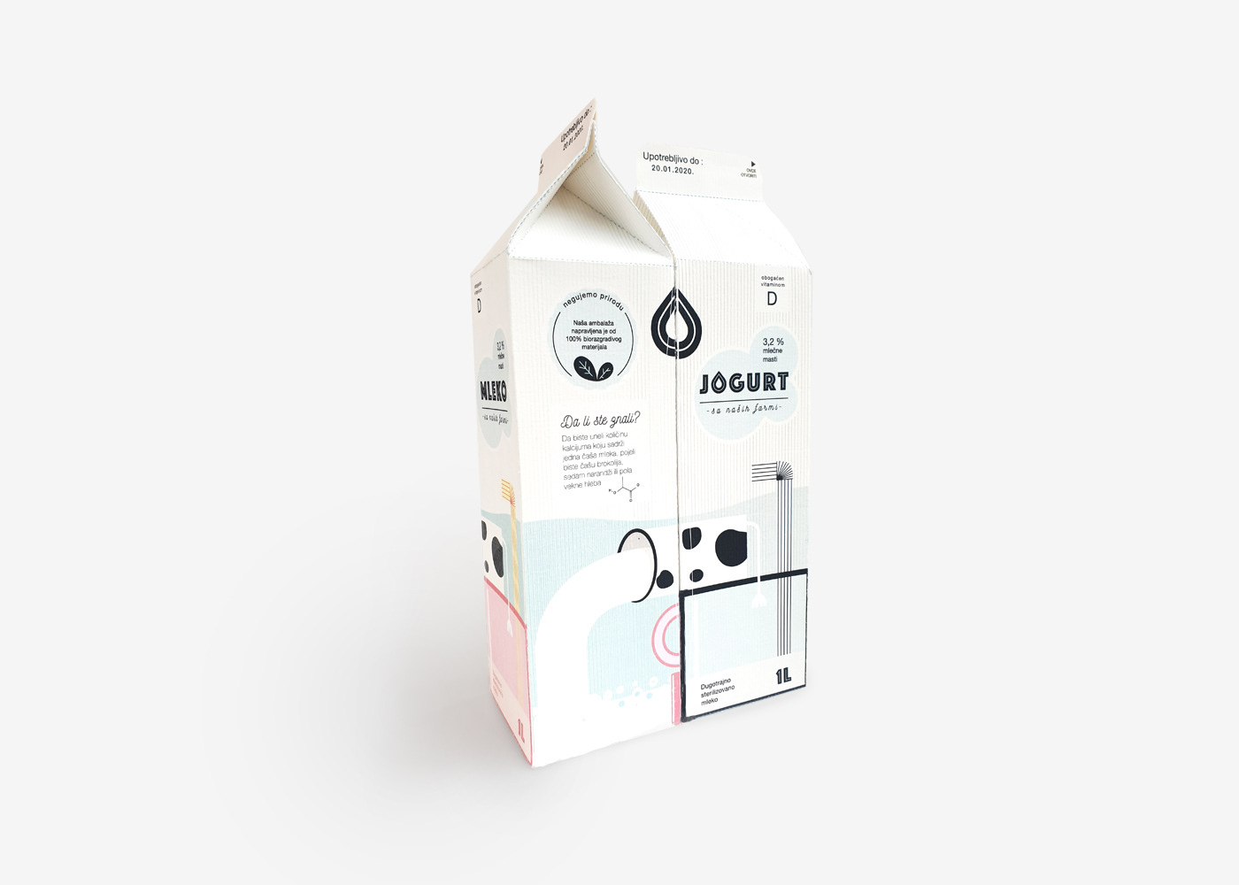 branding  jogurt milk milk products mleko package design  Packaging visual identity
