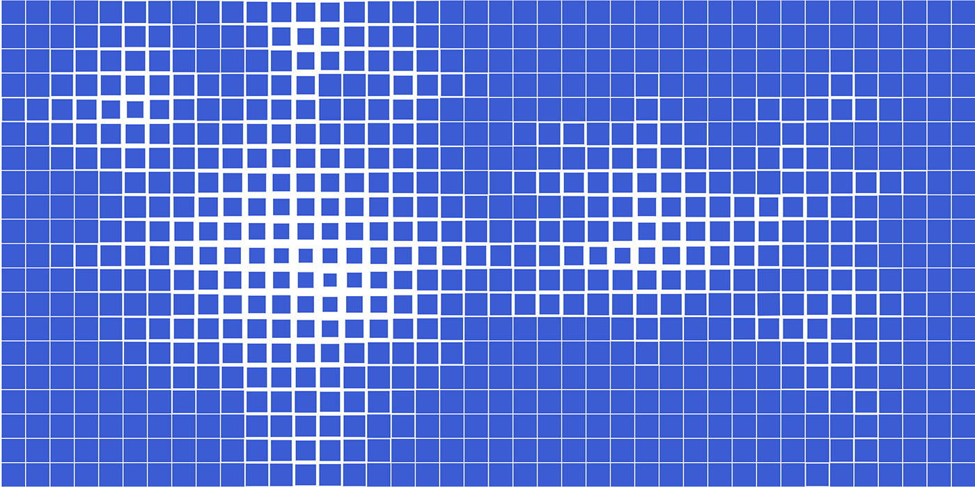 IT ERP branding  identity square blue pixels logo software