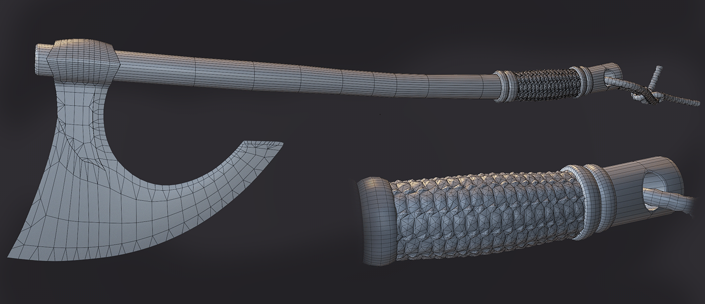 3d modeling axe blender ornament PBR realtime viking viking axe vikings visualization