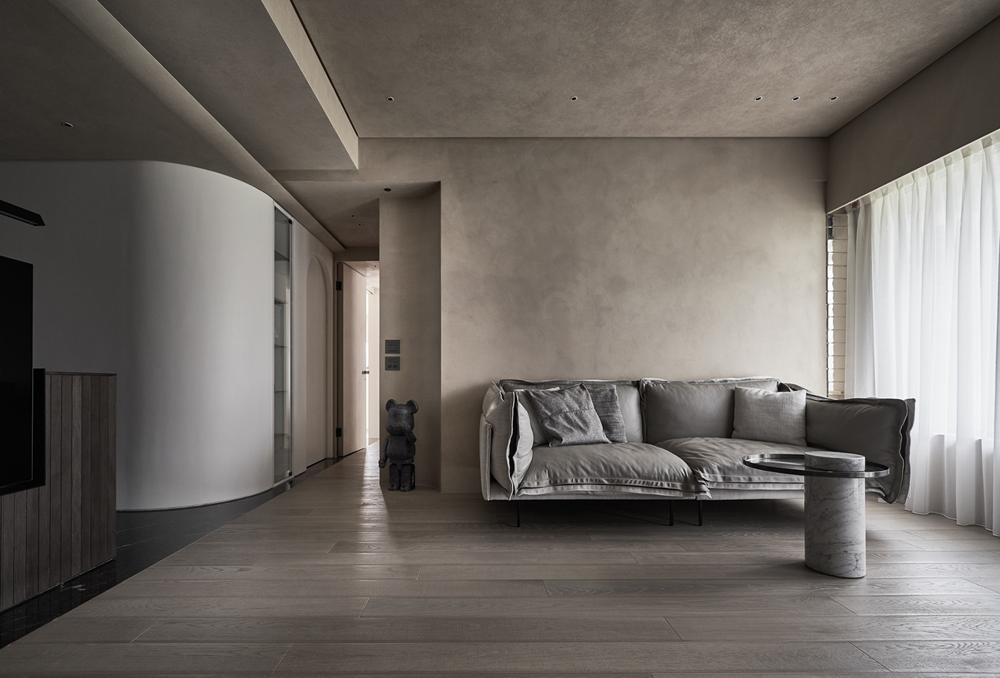 apartment architectural architecture Architecture Photography Interior interior design  living room minimal modern Wabi Sabi