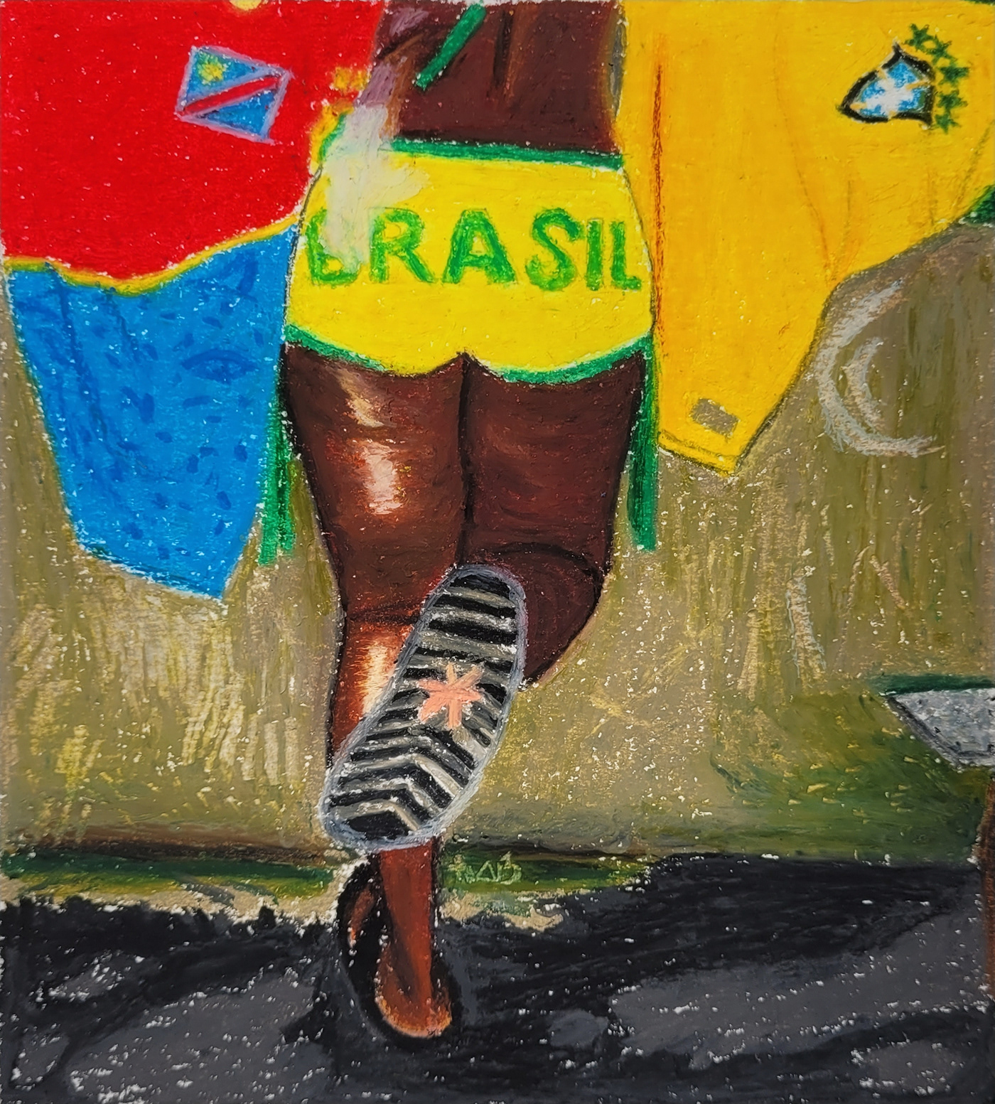 favela Brazil pintura Ilustração desenho pastel Oil Painting quebrada