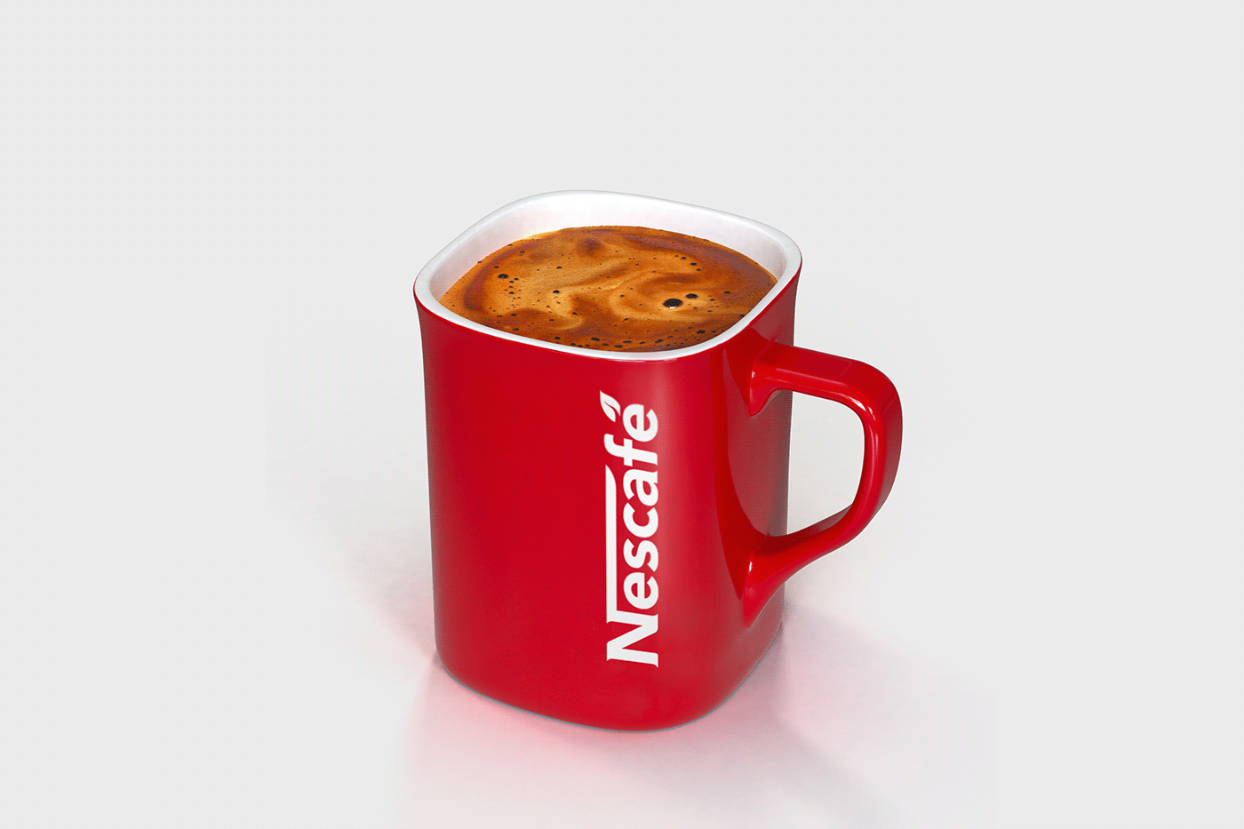 redesign logo nescafe Rebrand graphic design  logo deisgn grid Coffee process design
