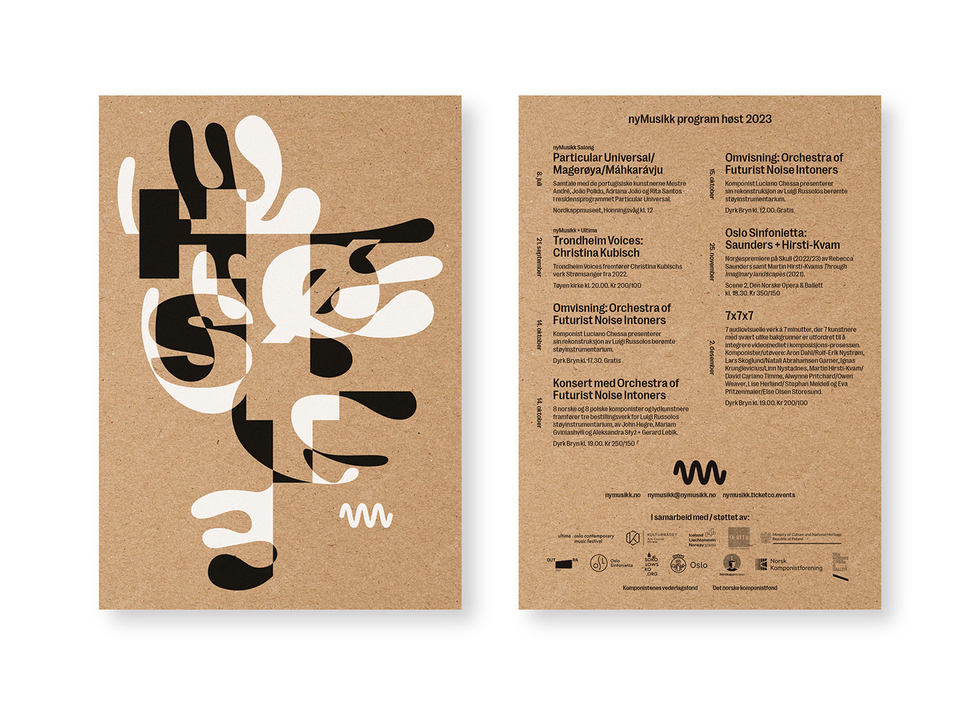 non-format anti flyer typography   ILLUSTRATION  nyMusikk