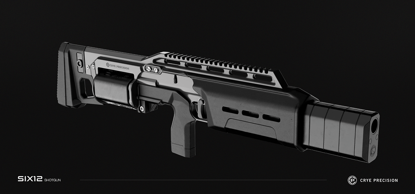 Weapon Military props hard surface Scifi Gun industrial design  keyshot game design  3dcoat